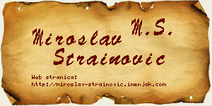 Miroslav Strainović vizit kartica